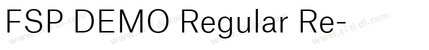 FSP DEMO Regular Re字体转换